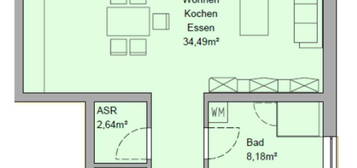 Erstbezug: Schöne 2-Zimmer-Wohnung mit Terrasse, Gartenteil & EBK