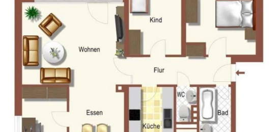 Attraktive 4-Zimmer-Wohnung mit Balkon in Bonn zur Zwischenmiete