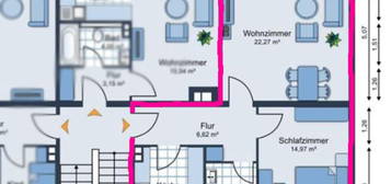 56qm Wohnung Wilhelmshöher Allee nahe Uni