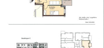 Erstbezug mit Balkon: Geschmackvolle 2-Zimmer-Erdgeschosswohnung mit geh. Innenausstattung