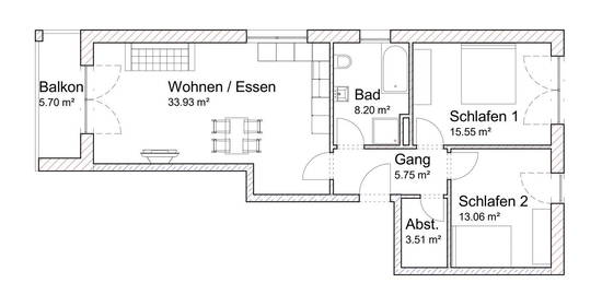 Schöne 3,5 Zimmerwohnung in Niedrigenergiehaus