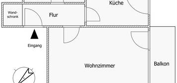 Saniertes Apartment für Singles/Studenten, EBK, Balkon, 10min Uni