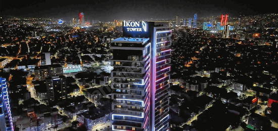 BORNOVA İKON TOWER MOBİLYALI KİRACILI SATILIK 2+1 DAİRE