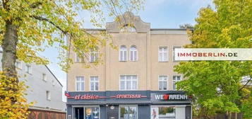 IMMOBERLIN.DE - Schönes Wohn-/Geschäftshaus mit Potential & Remise auf teilbarem Baugrundstück im Lichtenrader Zentrum