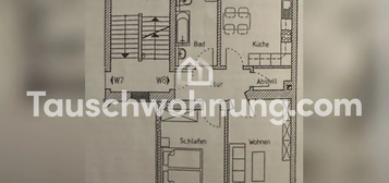 Tauschwohnung: schöne, helle 2,5 Raumwohnung mit großer Küche und extras