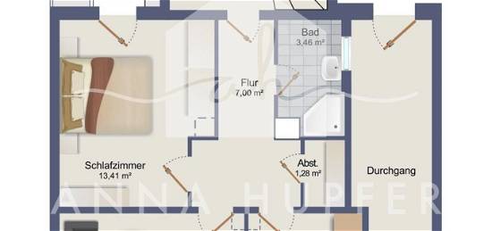 Gemütliche 2-Raum-Wohnung im Erdgeschoss