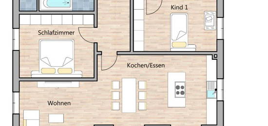 Erdgeschosswohnung mit Garten Neubau in Karlshuld