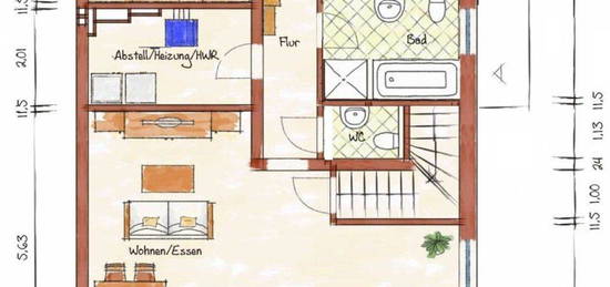 Mietwohung 3 Zimmerwohnung Dachgeschoss