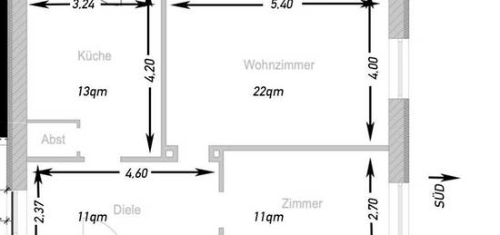 Schöne teilsanierte 80 qm Wohnung + Stellpl. zentrums- + naturnah