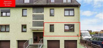 Bremen-Hemelingen: Großzügige 2-Zimmer-Eigentumswohnung mit Loggia, Garten und Garage