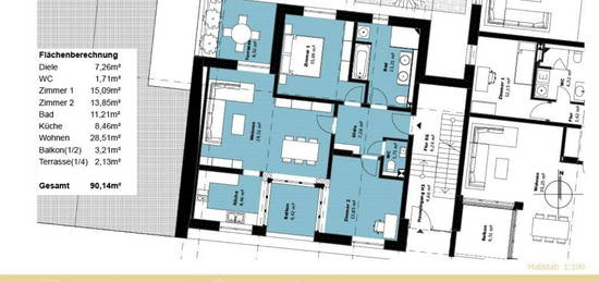 moderne 3 Zi-EG-Wohnung mit Terrasse im Herz-Jesu Viertel