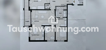 Tauschwohnung: Wunderschöne helle Wohnung mit freiem Blick ins Grüne