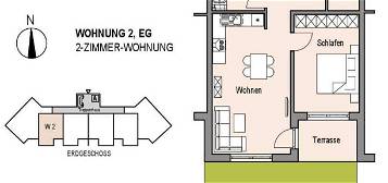 31_EI6667b Barrierefreie, 2-Zimmer-Neubau-Eigentumswohnungen mit Südgarten / ca. 30 km südöstlich Regensburg