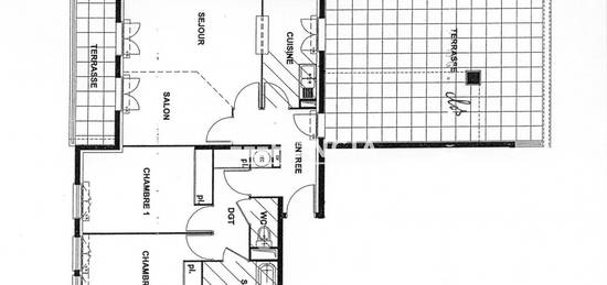 Appartement  à vendre, 3 pièces, 2 chambres, 73 m²