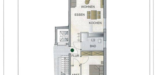 Stilvolle 2-Raum-Wohnung mit gehobener Innenausstattung mit Balkon und EBK in Cleebronn