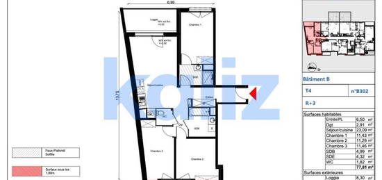 Appartement neuf 4 pièces avec cellier et parking