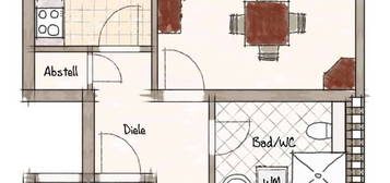 2-Zimmerwohnung mit Loggia in beliebter Wohngegend