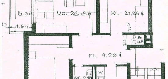 Schöne sonnige 3 Zimmerwohnung 92 qm