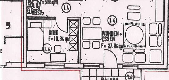 Gepflegte 3-ZKB-Wohnung mit Balkon und Einbauküche zentrumsnah in ruhiger Spielstraße in Wiesbaden