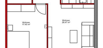 Große 2-Zimmerwohnung sucht neuen Mieter