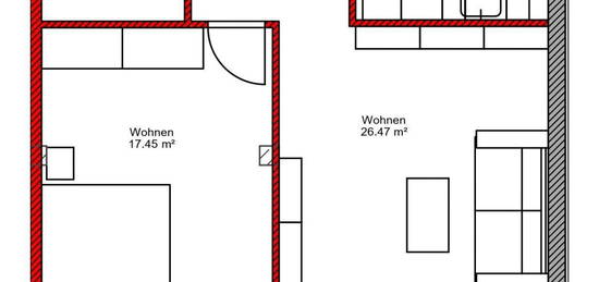 Große 2-Zimmerwohnung sucht neuen Mieter