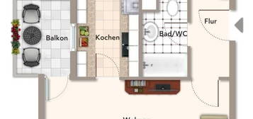 Für Singles &amp; Pendler! Moderne 2 Zimmer-Wohnung in zentraler Citylage!