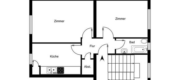 Kernsanierte 2 Zimmer Wohnung am Eilbekpark