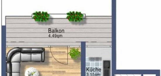 1,5 Zi.-Whg. 41 m², VS-Villingen-Hammerhalde, renoviert, Bad und Einbauküche neuwertig, Balkon, Keller, Waschküche, PKW-Parkplätze