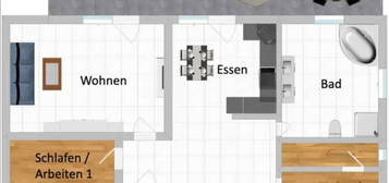 3,5-Zimmer-Wohnung mit eigener Terasse, EBK uvm. in Heigenbrücken