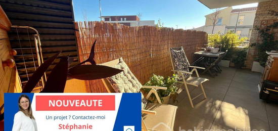 Appartement T3, avec terrasse, 1 place de parking en plein air ET 1 garage en sous-sol