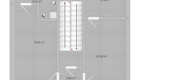 hochwertige, gebäudeeffizient, modernisierte 2-Zimmer-Wohnung mit Fußbodenheizung