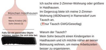 Wohnungstausch gwg/gewofag/munchnerwohnen