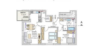 Neubau: Ruhige 3-Zimmerwohnung KFW 40