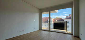 Erstbezug: 3-Zimmer Wohnung mit Balkon &amp; Badewanne - Ausblick Nordbergstraße - Nahe U4 - hauseigenes Gym, Waschküche, Co-Working Space &amp; Dachterrasse