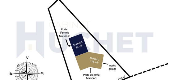 Maison 2 habitations - 200m2 - terrain1000m2