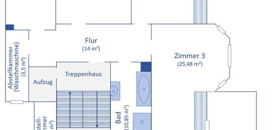 Komplett sanierte 3 Zimmer Whg. mit großem Balkon in Crimmitschau