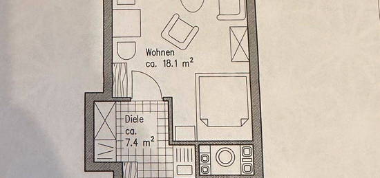 1 Zimmerwohnung in Bardowick zu vermieten