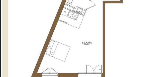 Appartement studio 35,71 m²