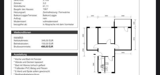 3 Raum Wohnung