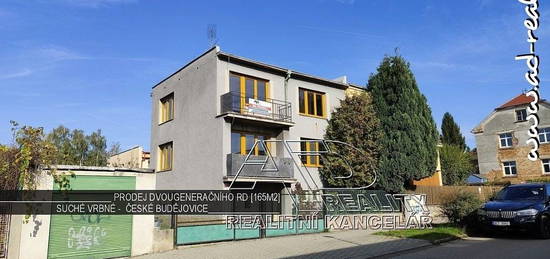 Prodej dvougeneračního RD (2x byt 2+1), garáž, zahrada, [364m2] Suché Vrbné, České Budějovice