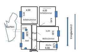 Apartment 60qm  2,5-R-mit geh. Innenausst . in E-Bredeney