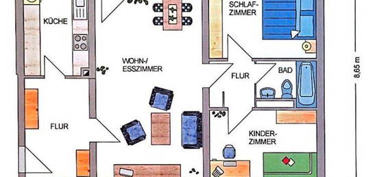 Schöne Helle 3 Zimmer Wohnung&Balkon&Stellplatz&Aufzug