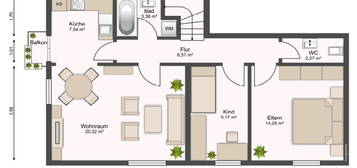 Schöne 3-Zimmer-Wohnung in zentraler Lage in Peißenberg