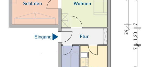 Nachmieter gesucht 2 Zimmer Wohnung in Eisenhüttenstadt