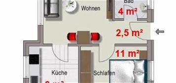 2-Zimmer-Wohnung (Erdgeschoss, 37 qm) in Drolshagen ab 01.08.2024