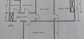 Drei Raum Wohnung