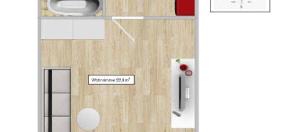 1 Zimmer Wohnung 31 m² Balkon TG-Stellplatz