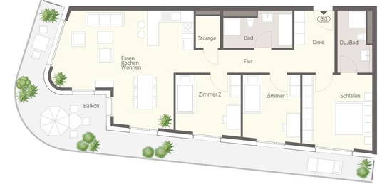 Traumhafte 4,5-Zimmer-Wohnung mit Panoramablick -AUREO mit KfW 40 - Verkaufsstart-Aktion !