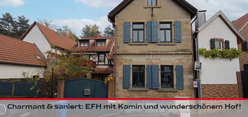 Charmant & saniert: EFH mit Kamin und wunderschönem Hof in DÜW-Leistadt!