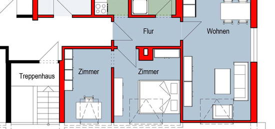 Wohnungsanzeige: Charmante 2-Zimmer-Wohnung im Dachgeschoss